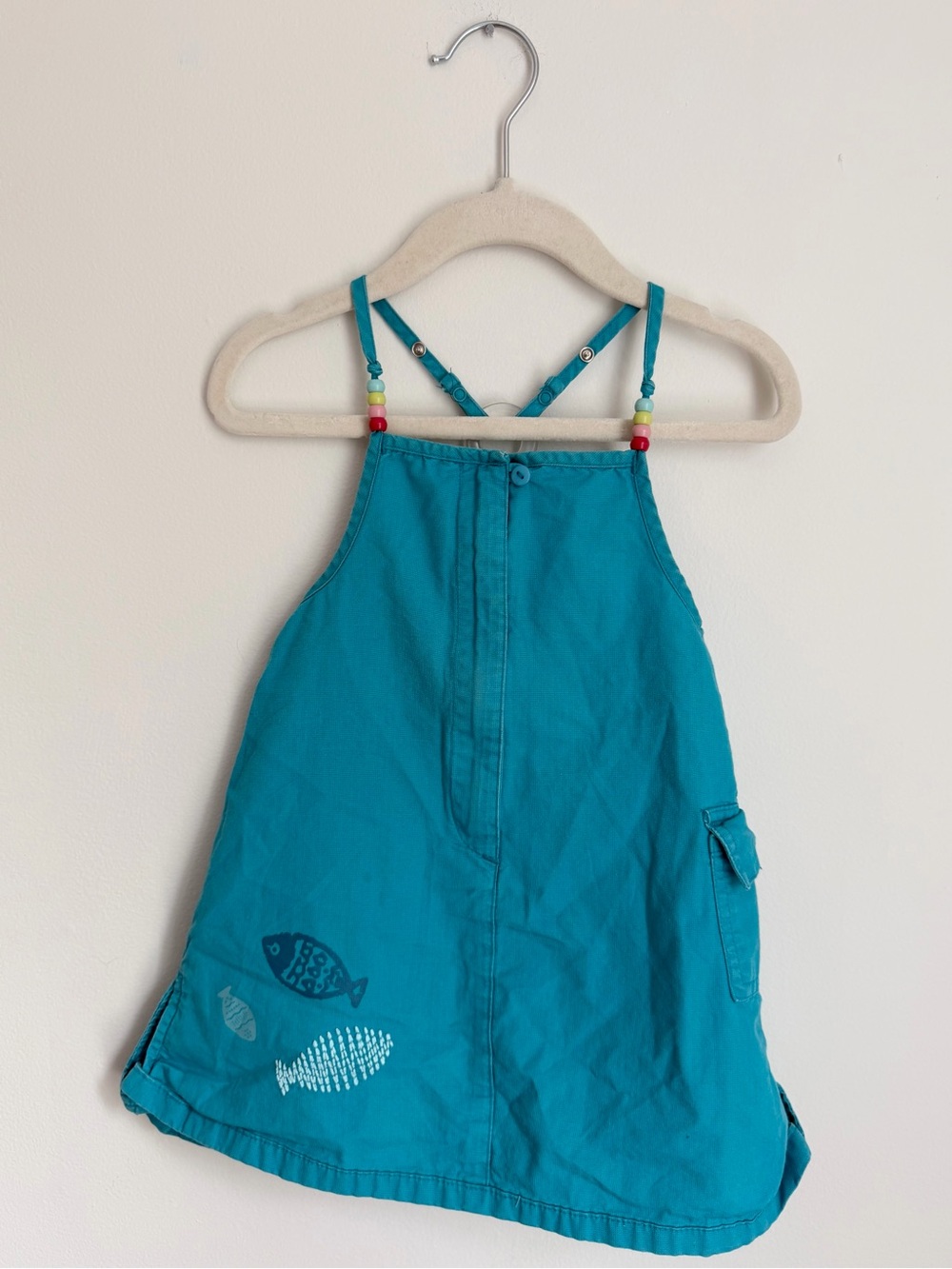 Souris Mini Turquoise Beaded Toddler Dress (Size 12-18m)